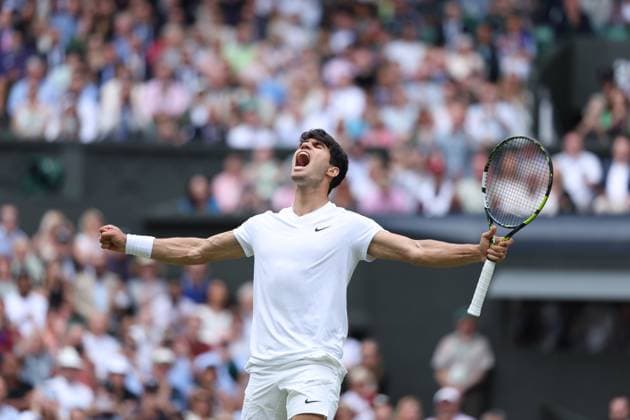 Carlos Alcaraz defeated Daniil Medvedev TENNIS : Wimbledon 2024 -12 07 2024 AntoineCouvercelle Panoramic 