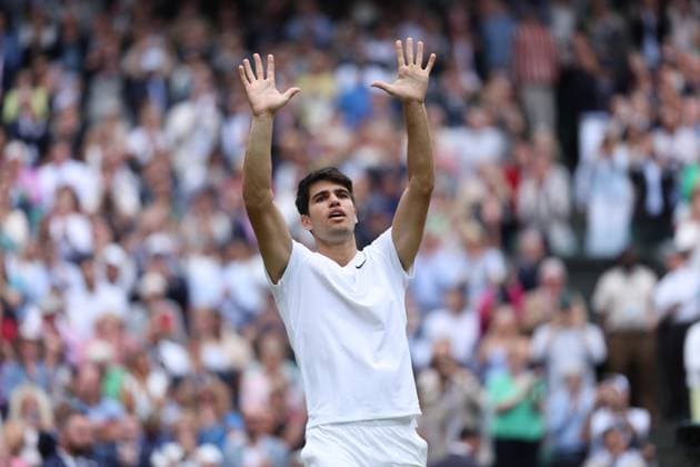 Carlos Alcaraz defeated Daniil Medvedev TENNIS : Wimbledon 2024 -12 07 2024 AntoineCouvercelle Panoramic 