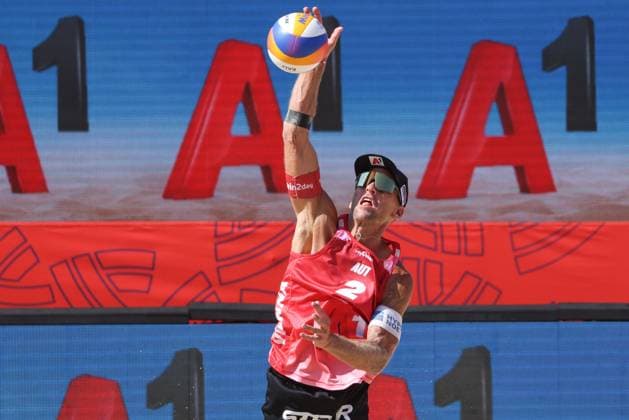 BEACHVOLLEYBALL - Beach Pro Vienna VIENNA,AUSTRIA,13.JUL.24 - Beach volleyball, Beachvolleyball - A1 Beach Pro Vienna. Image shows Alexander Horst (AUT).  GEPAxpictures xMathiasxMandl