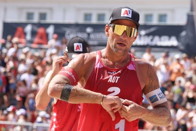 BEACHVOLLEYBALL - Beach Pro Vienna VIENNA,AUSTRIA,13.JUL.24 - Beach volleyball, Beachvolleyball - A1 Beach Pro Vienna. Image shows Alexander Horst (AUT).  GEPAxpictures xMathiasxMandl