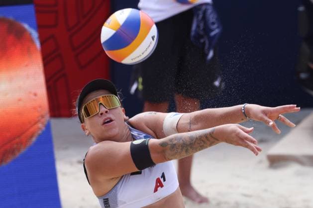 BEACHVOLLEYBALL - Beach Pro Vienna VIENNA,AUSTRIA,13.JUL.24 - Beach volleyball, Beachvolleyball - A1 Beach Pro Vienna. Image shows Rebecca Cavalcante Barbosa Da Silva (BRA).  GEPAxpictures xMathiasxMandl