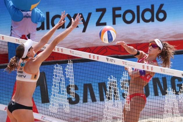 BEACHVOLLEYBALL - Beach Pro Vienna VIENNA,AUSTRIA,13.JUL.24 - Beach volleyball, Beachvolleyball - A1 Beach Pro Vienna. Image shows Anouk Verge Depre (SUI).  GEPAxpictures xMathiasxMandl