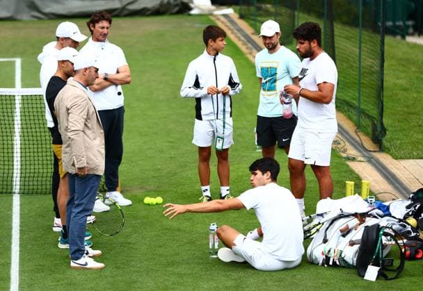 Carlos Alcaraz practising Wimbledon Tennis Championships, Day 13, The All England Lawn Tennis and Croquet Club, London, UK - 13 Jul 2024  Copyright: xJamesxMarsh Shutterstockx 14584808r