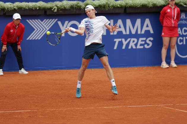 Tennis Herren ATP, Tennis Herren Tennis Herren Tour 500 European Open Hamburg, Hamburg Open ATP 500 2024 Qualifikationsrunde , 13.07.2024, Jesper de Jong spielt eine Vorhand. Copyright: FernandoxSoares