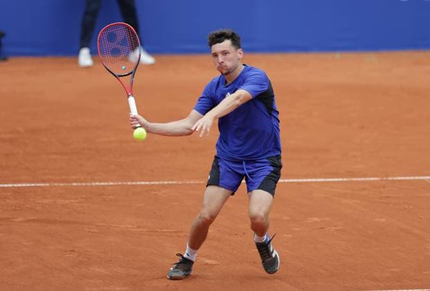 Tennis Herren ATP, Tennis Herren Tennis Herren Tour 500 European Open Hamburg, Hamburg Open ATP 500 2024 Qualifikationsrunde , 13.07.2024, Max Hans Rehberg (GER) spielt eine Vorhand. Copyright: FernandoxSoares