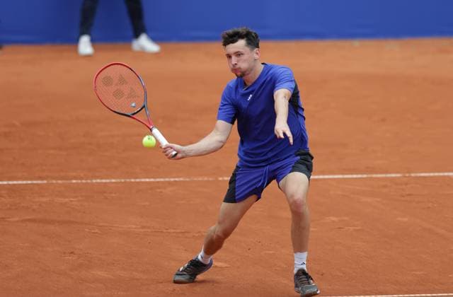 Tennis Herren ATP, Tennis Herren Tennis Herren Tour 500 European Open Hamburg, Hamburg Open ATP 500 2024 Qualifikationsrunde , 13.07.2024, Max Hans Rehberg (GER) spielt eine Vorhand. Copyright: FernandoxSoares