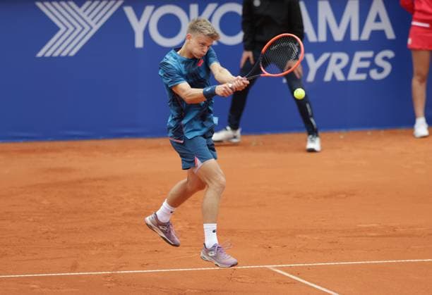 Tennis Herren ATP, Tennis Herren Tennis Herren Tour 500 European Open Hamburg, Hamburg Open ATP 500 2024 Qualifikationsrunde , 13.07.2024, Marvin Moeller (GER) spielt eine Rückhand. Copyright: FernandoxSoares