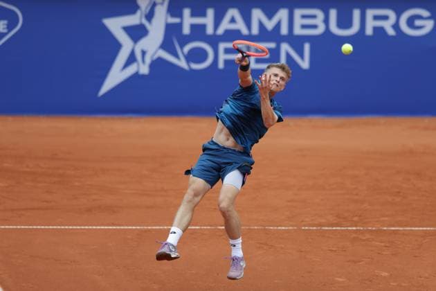 Sport Bilder des Tages Tennis Herren ATP, Tennis Herren Tennis Herren Tour 500 European Open Hamburg, Hamburg Open ATP 500 2024 Qualifikationsrunde , 13.07.2024, Marvin Moeller (GER) spielt eine Vorhand. Copyright: FernandoxSoares