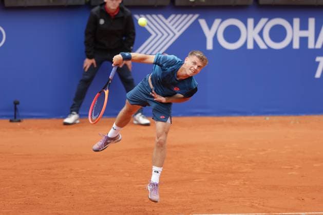 Tennis Herren ATP, Tennis Herren Tennis Herren Tour 500 European Open Hamburg, Hamburg Open ATP 500 2024 Qualifikationsrunde , 13.07.2024, Marvin Moeller (GER) macht einen Aufschlag. Copyright: FernandoxSoares