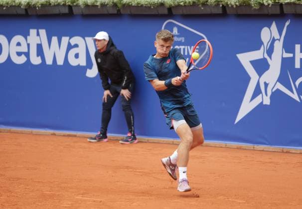 Tennis Herren ATP, Tennis Herren Tennis Herren Tour 500 European Open Hamburg, Hamburg Open ATP 500 2024 Qualifikationsrunde , 13.07.2024, Marvin Moeller (GER) spielt eine Rückhand. Copyright: FernandoxSoares