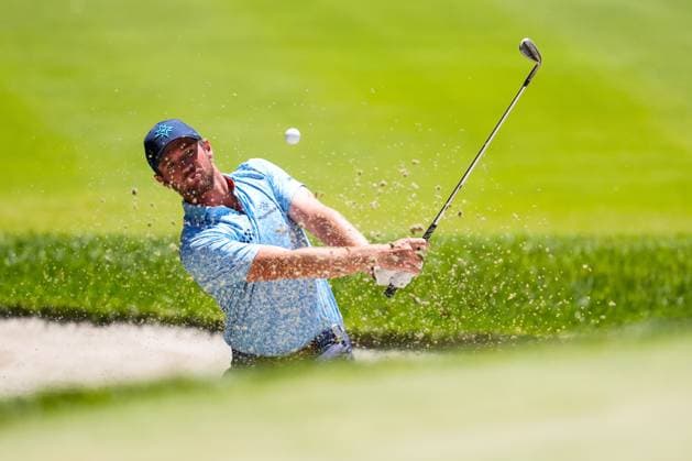 July 13, 2024, Cadiz, Cadiz, SPAIN: Sam Horsfield of Majesticks team in action during day two of the LIV Golf Andalucia at Golf Club Royal of Valderrama on July 13, 2024 in Cadiz, Spain. Cadiz SPAIN - ZUMAa181 20240713_zaa_a181_003 Copyright: xJoaquinxCorcherox