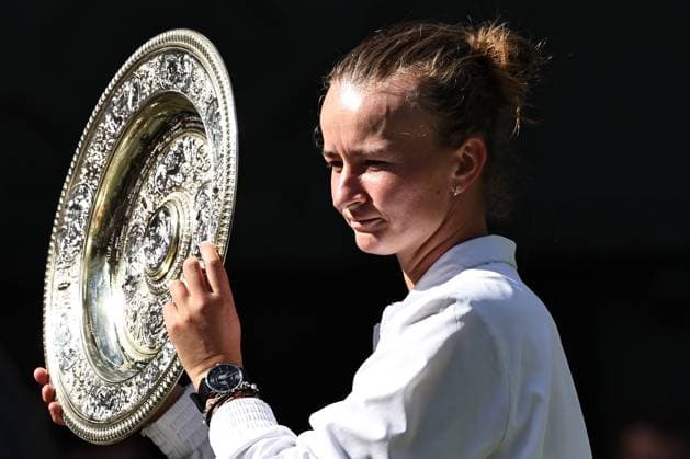 Barbora Krejcikova, CZE, after final of 2024 All England Lawn Tennis Championships at Wimbledon, womens singles, London, 13 07 2024; -