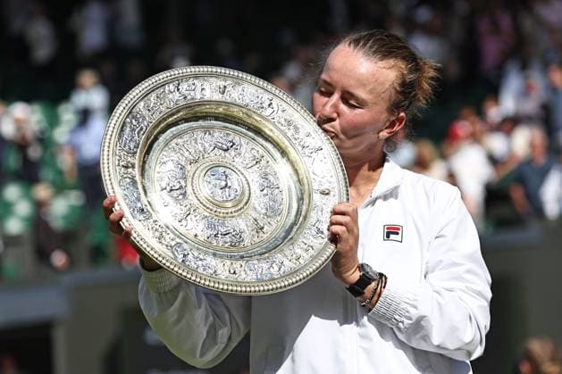 Barbora Krejcikova, CZE, after final of 2024 All England Lawn Tennis Championships at Wimbledon, womens singles, London, 13 07 2024; -