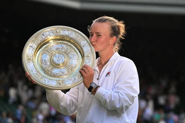 2024 Wimbledon Barbora Krejcikova (CZE) winning her first Wimbledon Single Titel