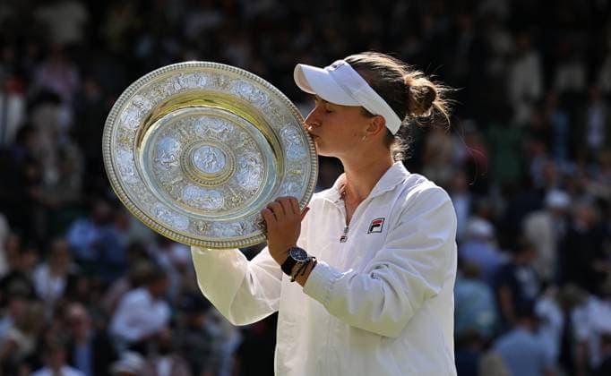 2024 Wimbledon Barbora Krejcikova (CZE) winning her first Wimbledon Single Titel