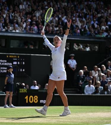 2024 Wimbledon Barbora Krejcikova (CZE) winning her first Wimbledon Single Titel
