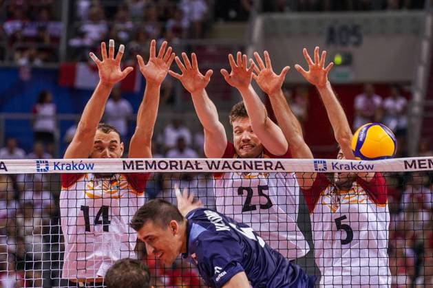 13.07.2024 KRAKOW UL. LEMA 7 ( POLAND ) SIATKOWKA MEZCZYZN ( MEN S VOLLEYBALL ) XXI MEMORIAL HUBERTA JERZEGO WAGNERA MECZ POLSKA - NIEMCY ( GAME POLAND - GERMANY ) NZ MORITZ KARLITZEK LUKAS MAASE MORITZ REICHERT LUKASZ KACZMAREK FOTO BORYS GOGULSKI CYFRASPORT NEWSPIX.PL --- Newspix.pl  20240713_CSBG_0057