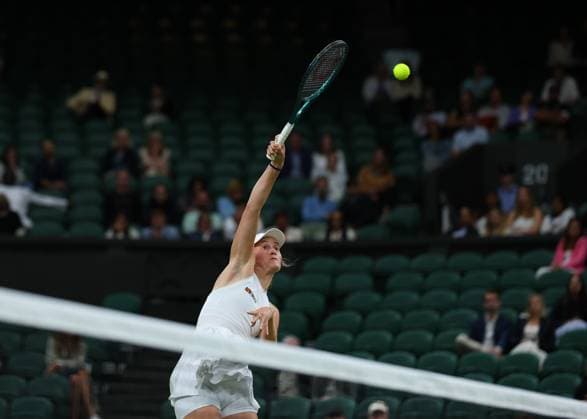 13th July 2024; All England Lawn Tennis and Croquet Club, London, England; Wimbledon Tennis Tournament, Day 13; Erin Routliffe (NZL) smashes at the net against Taylor Townsend (USA), Ladies& x2019;s Doubles Finals  ActionPlus12667681 JohnxPatrickxFletcher