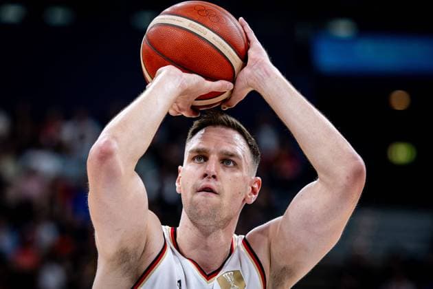 Basketball Hamburg 13.07.2024 Vorbereitung Auf Olympia Paris 2024 Testspiel DBB Länderspiel Deutschland (GER) - Niederlande (NED) Johannes Voigtmann (Deutschland, No.07)