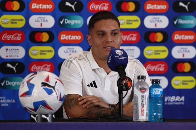 Colombia s midfielder Juan Fernando Quintero during a training session ahead the match against Argentina for the Copa America USA 2024 final match, at Florida International University (FIU), Miami, on July 13, 2024. MIAMI UNITED STATES Copyright: xALEJANDROxPAGNIx