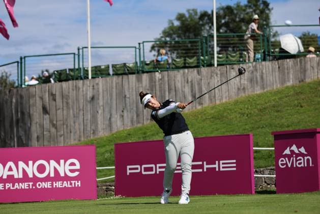EVIAN-LES-BAINS, FRANCE - 13.07.2024: Miyu Yamashita (JPN) of The Amundi Evian Championship at the Evian Resort Golf Club on July 13, 2023 in Evian-les-Bains, France.
