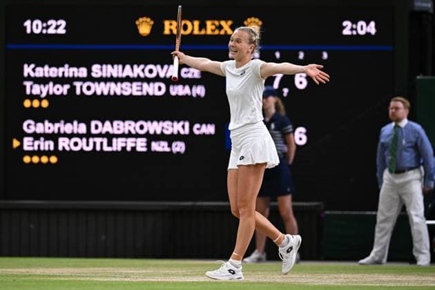 2024 Wimbledon Ladies Doubles Final Katerina Siniakova (CZE) Taylor Townsend (USA) vs Gabriela Dabrowski (CAN) Erin Routliffe (NZL) Winner: Katerina Siniakova (CZE) Taylor Townsend (USA)