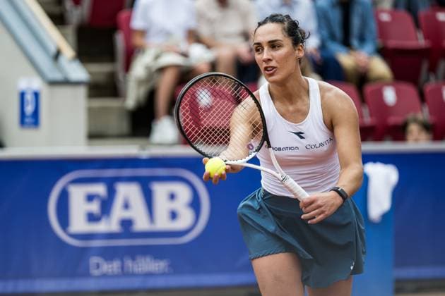 240714 Martina Trevisan of Italy during the final of Nordea Open day 7 on July 14, 2024 in Bastad. Photo: Niclas Jönsson BILDBYRAN COP 273 NO0280 tennis dam WTA, Tennis Damen nordea open bastad dag 7 bbeng final double final Copyright: NICLASxJÖNSSON BB240714NO050