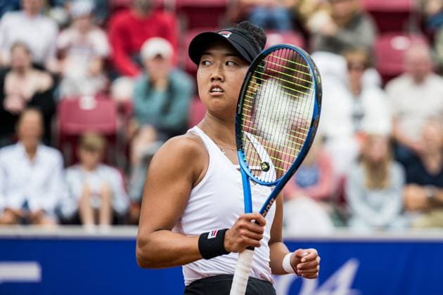 240714 Ann Li of USA during the final of Nordea Open day 7 on July 14, 2024 in Bastad. Photo: Niclas Jönsson BILDBYRAN COP 273 NO0280 tennis dam WTA, Tennis Damen nordea open bastad dag 7 bbeng final double final Copyright: NICLASxJÖNSSON BB240714NO051