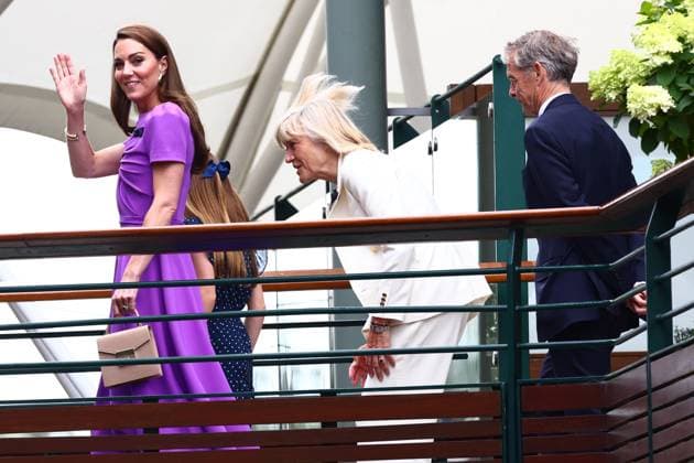 Catherine Princess of Wales and Princess Charlotte Wimbledon Tennis Championships, Day 14, The All England Lawn Tennis and Croquet Club, London, UK - 14 Jul 2024  Copyright: xJamesxMarsh Shutterstockx 14584815m