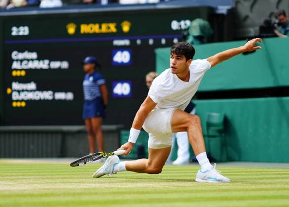 Carlos Alcaraz during the Gentlemen s Singles final Wimbledon Tennis Championships, Day 14, The All England Lawn Tennis and Croquet Club, London, UK - 14 Jul 2024  Copyright: xJavierxGarcia Shutterstockx 14584814aj
