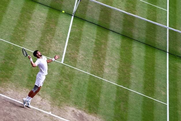 Novak Djokovic during the Gentlemen s Singles final Wimbledon Tennis Championships, Day 14, The All England Lawn Tennis and Croquet Club, London, UK - 14 Jul 2024  Copyright: xJamesxMarsh Shutterstockx 14584815x