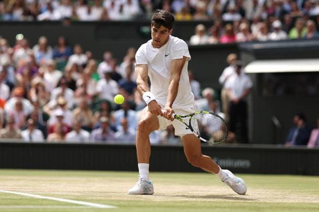 Carlos Alcaraz of Spain Wimbledon Tennis Championships, Day 14, The All England Lawn Tennis and Croquet Club, London, UK - 14 Jul 2024  Copyright: xEllaxLing Shutterstockx 14584816a