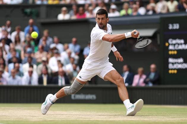 Novak Djokovic of Serbia Wimbledon Tennis Championships, Day 14, The All England Lawn Tennis and Croquet Club, London, UK - 14 Jul 2024  Copyright: xEllaxLing Shutterstockx 14584816s