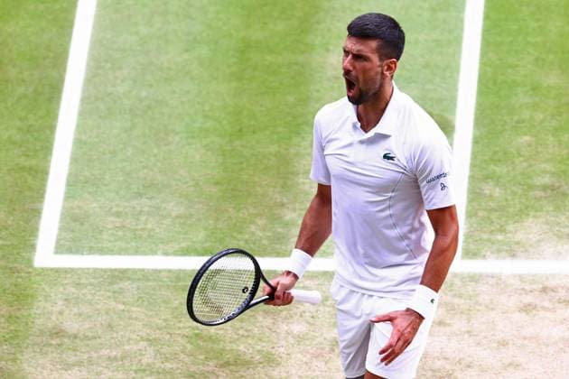 Novak Djokovic during the Gentlemen s Singles final Wimbledon Tennis Championships, Day 14, The All England Lawn Tennis and Croquet Club, London, UK - 14 Jul 2024  Copyright: xJamesxMarsh Shutterstockx 14584815bx
