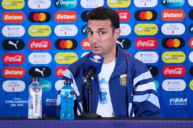 RECORD DATE NOT STATED Copa America USA 2024 Argentina press conference, PK, Pressekonferenz Lionel Scaloni head coach of Argentina during press conference ahead of final match against Colombia as part of CONMEBOL Copa America USA 2024 at Hard Rock Stadium on July 13, 2024 in Miami Gardens, United States. MIAMI GARDENS FLORIDA UNITED STATES  Copyright: xJosexLuisxMelgarejox 20240713151227_CA_F_2024_ARG_PRESS_SCALONI35
