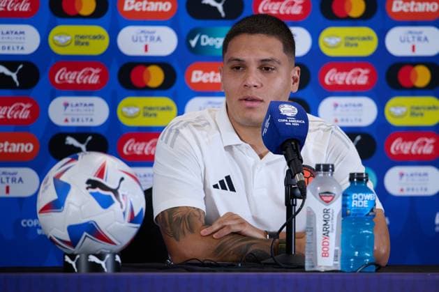 RECORD DATE NOT STATED Copa America USA 2024 Colombia press conference, PK, Pressekonferenz Juan Fernando Quintero of Colombia during press conference ahead of final match against Argentina as part of CONMEBOL Copa America USA 2024 at Hard Rock Stadium on July 13, 2024 in Miami Gardens, United States. MIAMI GARDENS FLORIDA UNITED STATES  Copyright: xJorgexMartinezx 20240713160311_CA_F_2024_COL_PRESS_QUINTERO13