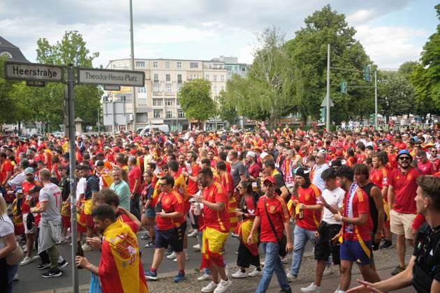 14.07.2024,Berlin,Impressionen vor dem Beginn des Uefa EM Final Spiel England gegen Spanien