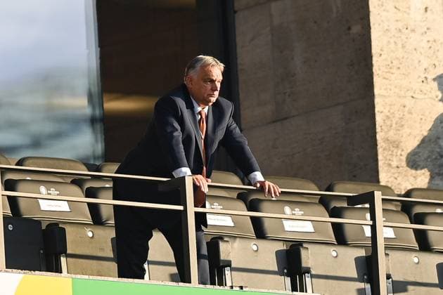 Fussball, Herren, Saison 2023 24, UEFA EURO, EM, Europameisterschaft,Fussball EM 2024, Finale in Berlin, Spanien - England, Viktor Orban (Ministerpräsident von Ungarn) , 14.07. 2024, Copyright: xSebastianxRäppold MatthiasxKochx