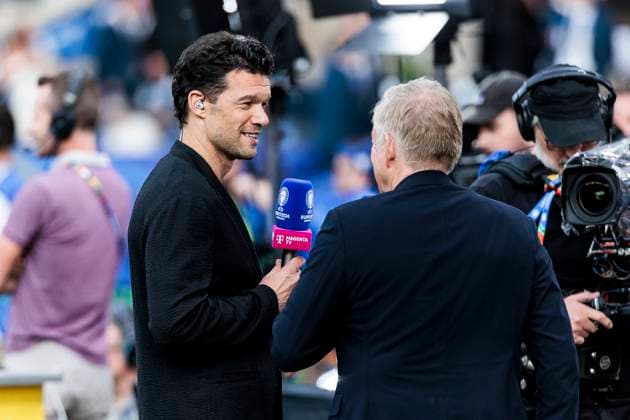 UEFA EURO, EM, Europameisterschaft,Fussball 2024: Finale Spanien - England; 14.07.2024 Michael Ballack mit Johannes B. Kerner. UEFA EURO 2024: Finale Spanien - England; Olympiastadion, Berlin am 14.07.2024 Copyright: xBEAUTIFULxSPORTS Wunderlx