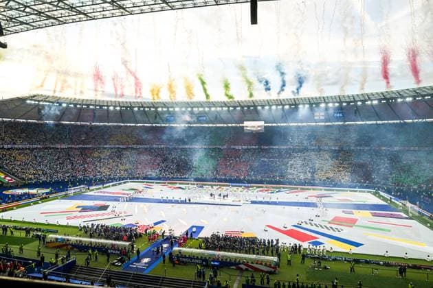 BERLIN - OneRepublic during the UEFA EURO, EM, Europameisterschaft,Fussball 2024 Final match between Spain and England at the Olympiastadion on July 14, 2024 in Berlin, Germany. ANP Hollandse Hoogte UEFA EURO 2024 FINAL 2024 xVIxANPxSportx xGerritxvanxKeulenxIVx 503473900 originalFilename: 503473900.jpg