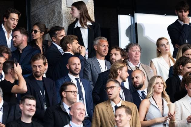240714 Henrik Larsson in the stands ahead of the UEFA EURO, EM, Europameisterschaft,Fussball 2024 Football Championship final between Spain and England on July 14, 2024 in Berlin. Photo: Mathias Bergeld BILDBYRAN kod MB MB0946 fotboll football soccer fotball fotbolls-em europamästerskap em uefa euro uefa european football championship euro 2024 final spanien spain england bbeng Copyright: MATHIASxBERGELD BB240714MB046
