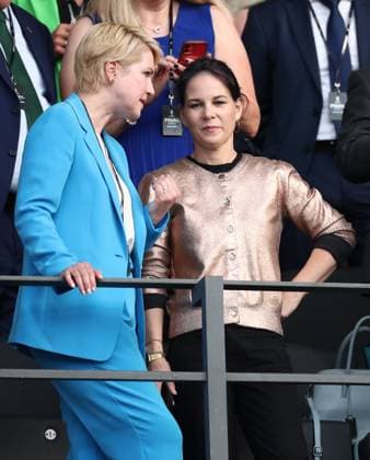 14.07.2024, xtgx, Fussball EM 2024 Finale, Spanien - England emspor, v.l. Manuela Schwesig (Ministerpräsidentin des Landes Mecklenburg-Vorpommern), Annalena Baerbock (Bundesministerin des Auswärtigen der Bundesrepublik Deutschland, Bündnis 90 Die Grünen) (UEFA REGULATIONS PROHIBIT ANY USE OF PHOTOGRAPHS as IMAGE SEQUENCES and or QUASI-VIDEO) Berlin