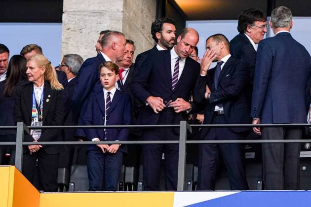 2024-07-14 Spain v England - UEFA EURO, EM, Europameisterschaft,Fussball 2024 Final BERLIN, GERMANY - JULY 14: Prince George, Prince William prior the UEFA EURO 2024 Final match between Spain and England at Olympiastadion on July 14, 2024 in Berlin, Germany. Berlin Olympiastadion Germany Content not available for redistribution in The Netherlands directly or indirectly through any third parties. Copyright: xAndrexWeeningx