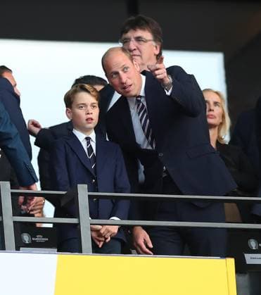 Spain v England, Berlin, UK - 14 Jul 2024 Prince George of Wales, Prince William, Prince of Wales and President of The FA during the UEFA EURO, EM, Europameisterschaft,Fussball 2024 Final match between Spain and England at Olympistadion, Berlin on 14 July 2024 ( Berlin Olympistadion Berlin Germany Copyright: xMicahxCrook PPAUKx PPA-123490