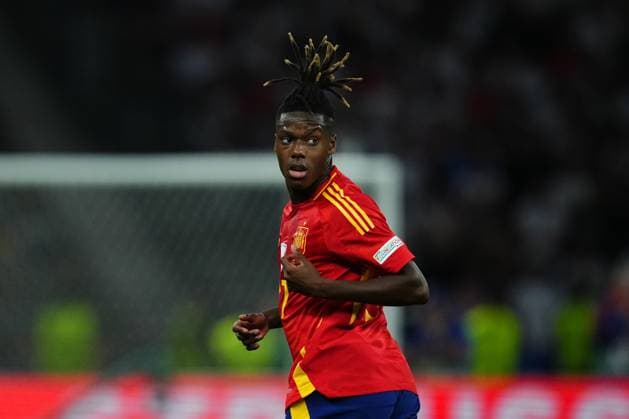 GER: Spain v England. UEFA EURO, EM, Europameisterschaft,Fussball 2024 Final Nico Williams of Spain during the UEFA Euro 2024 match between Spain and England, Final, played at Olympiastadion on July 14, 2024 in Berlin, Germany. kpng Copyright: xBaguxBlancox xPRESSINPHOTOx PS_240714_ESP_ENG_058