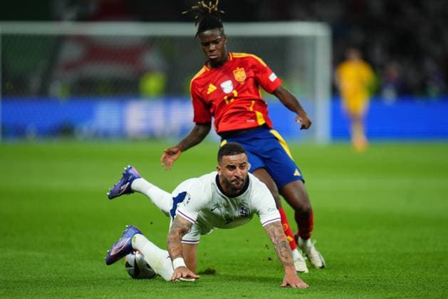 GER: Spain v England. UEFA EURO, EM, Europameisterschaft,Fussball 2024 Final Kile Walker of England during the UEFA Euro 2024 match between Spain and England, Final, played at Olympiastadion on July 14, 2024 in Berlin, Germany. kpng Copyright: xBaguxBlancox xPRESSINPHOTOx PS_240714_ESP_ENG_064