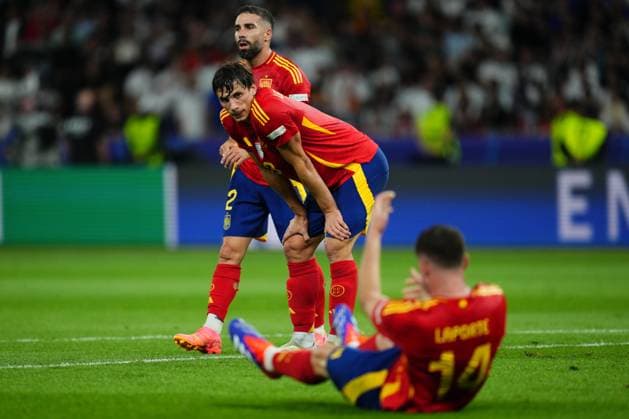 GER: Spain v England. UEFA EURO, EM, Europameisterschaft,Fussball 2024 Final Robin Le Normand of Spain during the UEFA Euro 2024 match between Spain and England, Final, played at Olympiastadion on July 14, 2024 in Berlin, Germany. kpng Copyright: xBaguxBlancox xPRESSINPHOTOx PS_240714_ESP_ENG_065