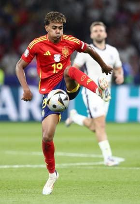 14.07.2024, xtgx, Fussball EM 2024 Finale, Spanien - England emspor, v.l. Lamine Yamal Nasraoui Ebana (Spanien) (UEFA REGULATIONS PROHIBIT ANY USE OF PHOTOGRAPHS as IMAGE SEQUENCES and or QUASI-VIDEO) Berlin