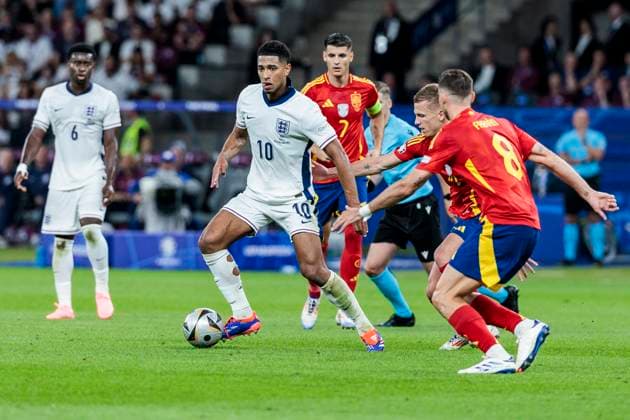 UEFA EURO, EM, Europameisterschaft,Fussball 2024: Finale Spanien - England; 14.07.2024 Jude Bellingham (England, 10). UEFA EURO 2024: Finale Spanien - England; Olympiastadion, Berlin am 14.07.2024 Copyright: xBEAUTIFULxSPORTS Wunderlx
