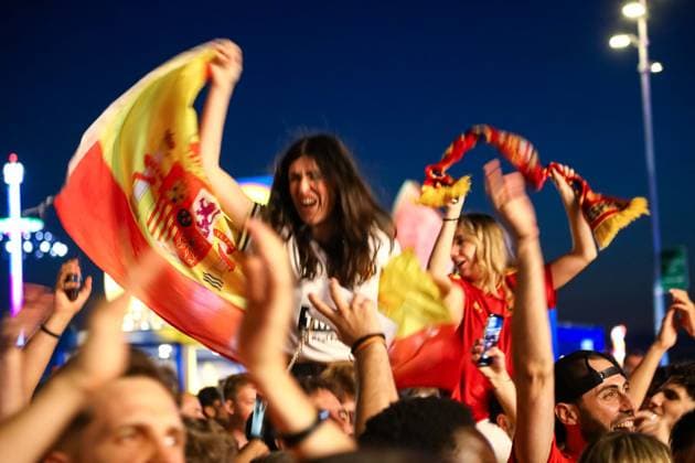 Fan Zone Burgplatz in Düsseldorf - Public Viewing: UEFA EURO, EM, Europameisterschaft,Fussball 2024 - Fianel - Spanien gegn England; 14.07.2024 Fan Zone Burgplatz in Düsseldorf - Public Viewing: UEFA EURO 2024 - Fianel - Spanien gegn England am 14.07.2024, Düsseldorf. - Copyright: xBEAUTIFULxSPORTS KennyxBeelex